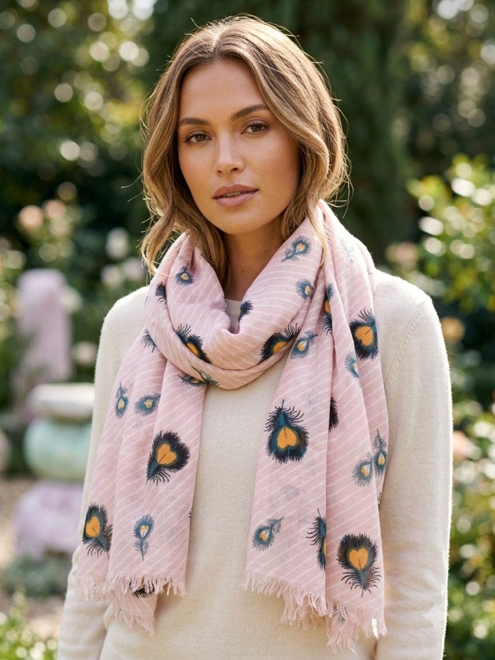 Coach Feather Print Over Sized Scarf EUC